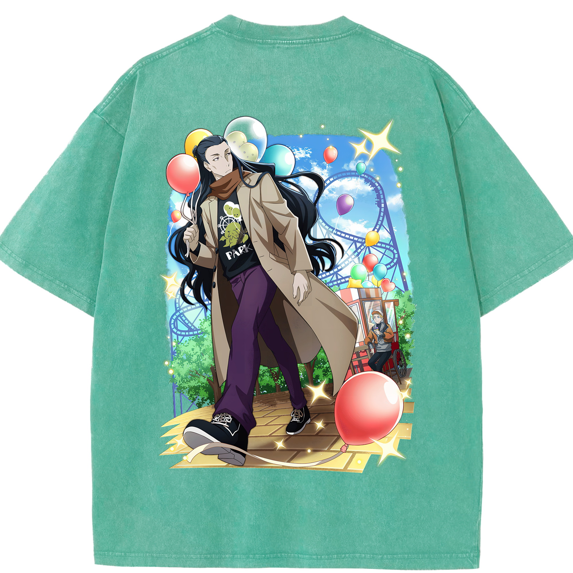 （画像用） 文豪ストレイドッグス Bungo Stray Dogs 綿100% ヴィンテージ風 半袖Tシャツ（背面プリント）
